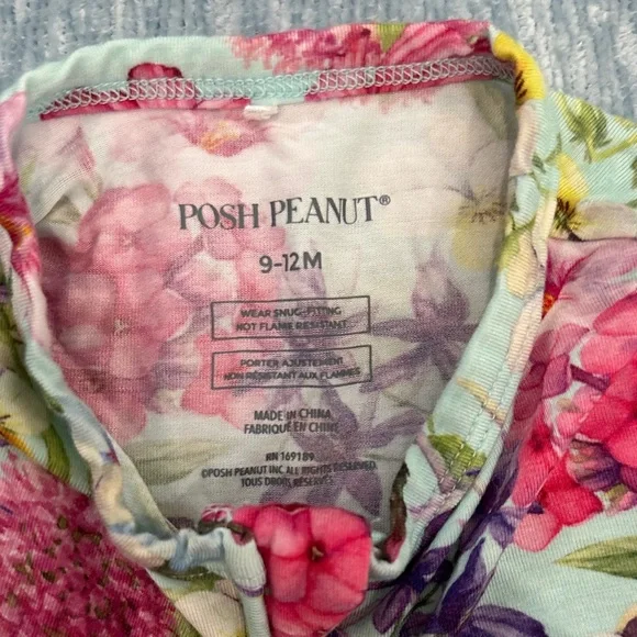 Posh Peanut Floral Baby Onesie - Picture 2 of 3